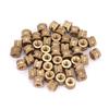 50pcs M3 Brass Cylinder Knurled Round Molded In Insert Embedded Nuts (M3*5*5.3)