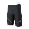 Гимнастические фитнес полушорты с 3D мужским купальником, (26 см внутренний шов) Чашки, N2JBA611, Черный/Золотой