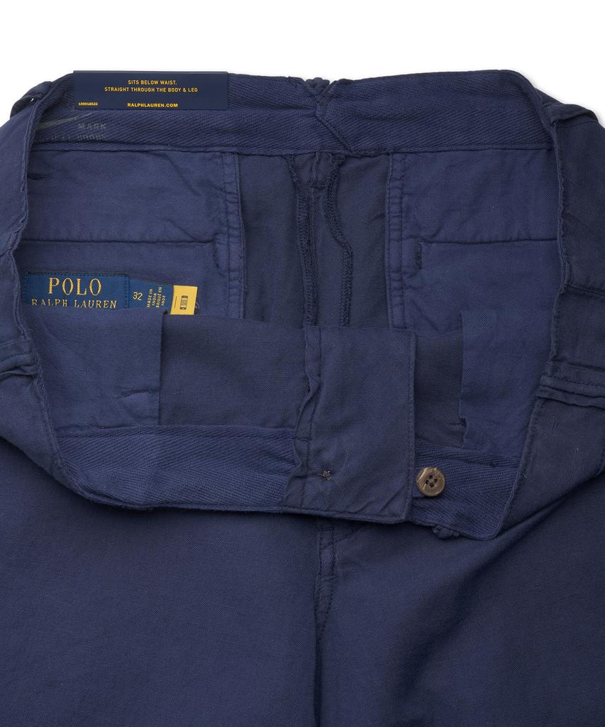 Шорты прямого кроя из льна и хлопка POLO RALPH LAUREN - Темно-синие