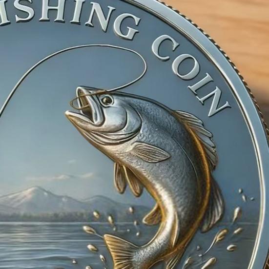 Счастливая монета для рыбалки с гравировкой на карточке «Рыбак ловит большую рыбу», коллекционная монета, талисман на удачу для любителя рыбалки, памятный жетон для рыболовов
