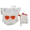 Creative Chicken Baby Photography Suit Furry Romper Bodysuit Hat Set Infant Studioshoot Outfits Cute Design Unisex Animals