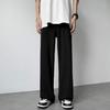 Men's 2025 Summer Ice Silk Loose Straight-Leg Pants - Thin, Trendy, Korean Style, Plus Size.