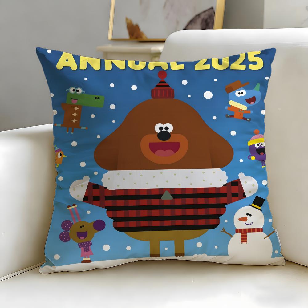 classic cartoon Hey Duggee Cushion Cover Soft & Easy-Wash Pillow Case – Versatile for Couch, Bed, Travel and Office
