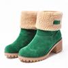 Women's Fur Warm Snow Boots 2023 Winter New Warm Wool Booties Ankle Boot Platform Shoes Turned-over Edge Casual Women Mid Boots