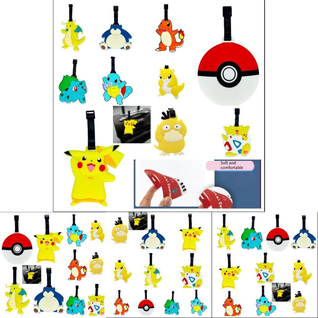 Pokemon ПВХ Мягкая Резина Бирки для Багажа Идеально Для Путешествий на XL