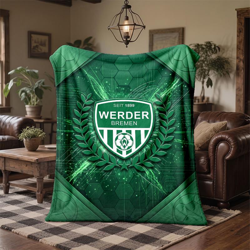 Werder Bremen Football Print Flannel Blanket Soft Warm Sofa Bed Throw Blanket For Home Office Bedroom