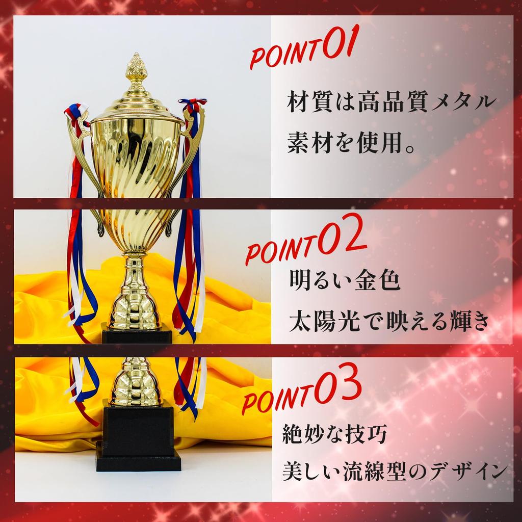 Hyack Trophy, Championship Cup with Ribbon, for Golf Contests, Prizes, Sports, Tournaments, and Events (32cm) [Parallel Import]