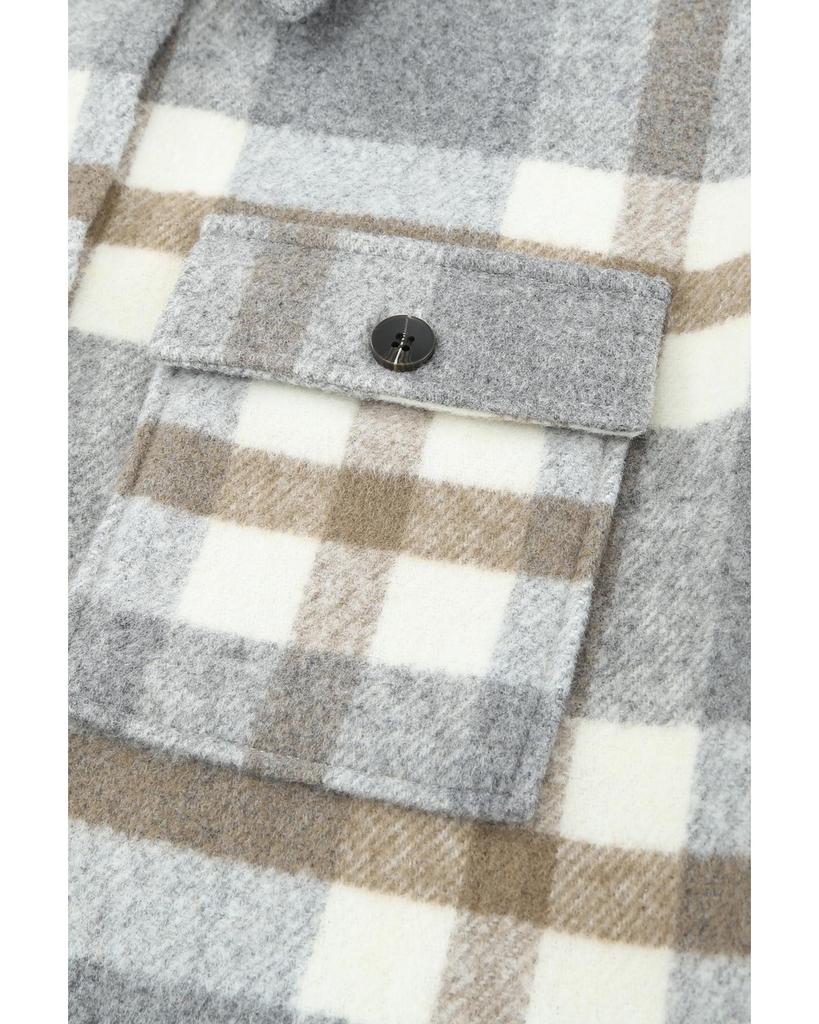 Azura Exchange Куртка с карманом в клетку