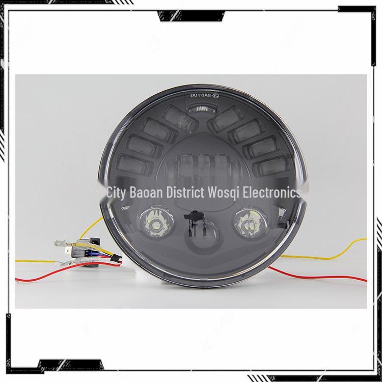 7" Jeep Wrangler & Harley Davidson Road Glide Motorcycle Modified Headlights with Single-Sided Turn Signal Function