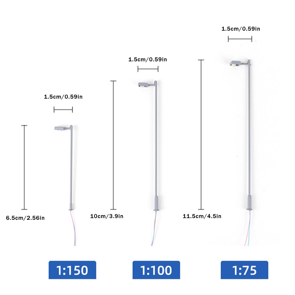 1:150/1:100/1:87 масштаб одинарная лампа модель миниатюрный DIY декор ночник песочный стол строительство парк сад наружное освещение