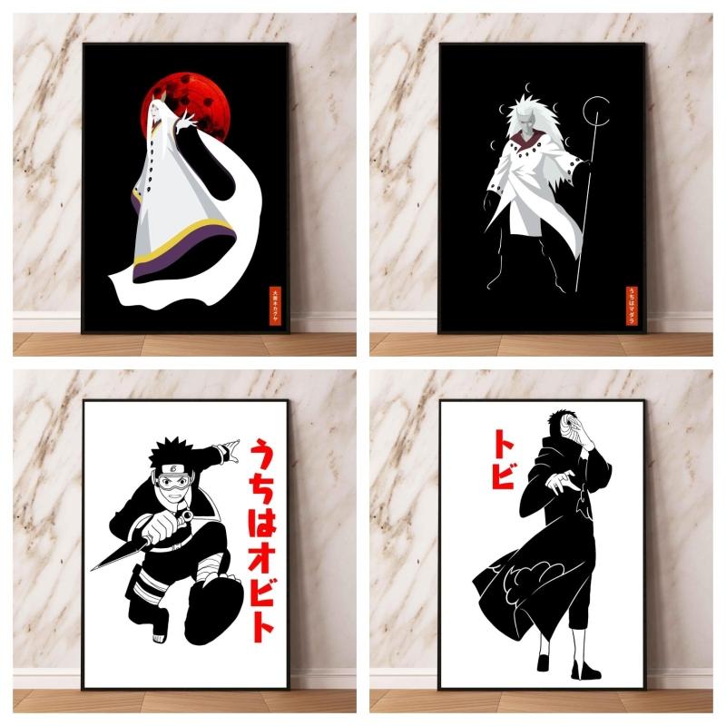 Плакаты и живопись Наруто Учиха Обито, печать изображений на стене, высокое качество, художественная модульная печать, украшение для детской спальни