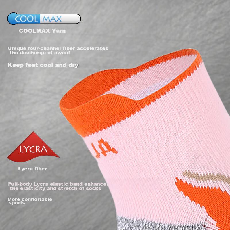 ALPINT MOUNTAIN Er'mengduo CoolMax Marathon Professional Running Socks, Women's Hiking Socks, Trekking Socks, Short Sports Socks
