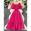 off-Shoulder Fashion Niche Style Elegant Ruffle Dress