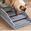 4 Steps Cat Litter Box Ramp, with Filter Function, Portable, Cats Litter Stair Catcher Cat Litter Box Step Cats Litter Trapper