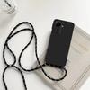 Necklace Crossbody Strap Cord Silicone Case For OPPO A80 5g A3 Pro 5g Global CPH2639 Soft Rope Lanyard Back Cover Fundas