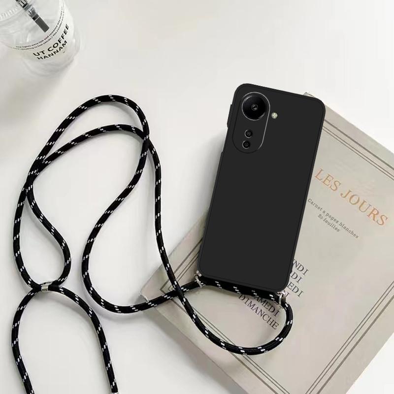 A35 5G Case Crossbody Lanyard Necklace Cord Liquid Silicone Phone Case For Samsung Galaxy A35 5G Strap Shockproof Soft Back Cover