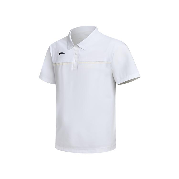 Li Ning Breathable Lightweight Pullover Short Sleeve Polo Shirt Men Tops White APLU071-2