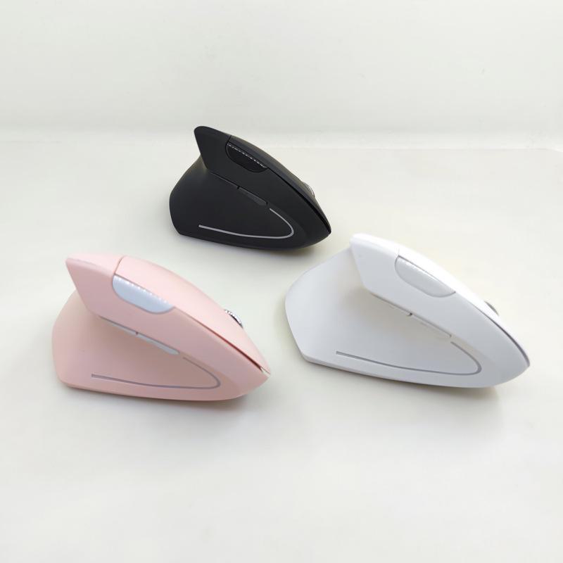 Вертикальная беспроводная мышь 5-го поколения, розовая, для левой руки