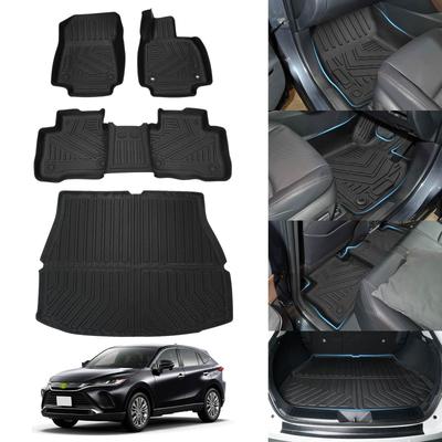 Коврик для пола Toyota New Harrier 80 Series, набор ковриков для багажа, 3D-коврик для автомобиля HARRIER 80, водонепроницаемый материал TPE, высота края коврика для багажника, устойчивый к пятнам