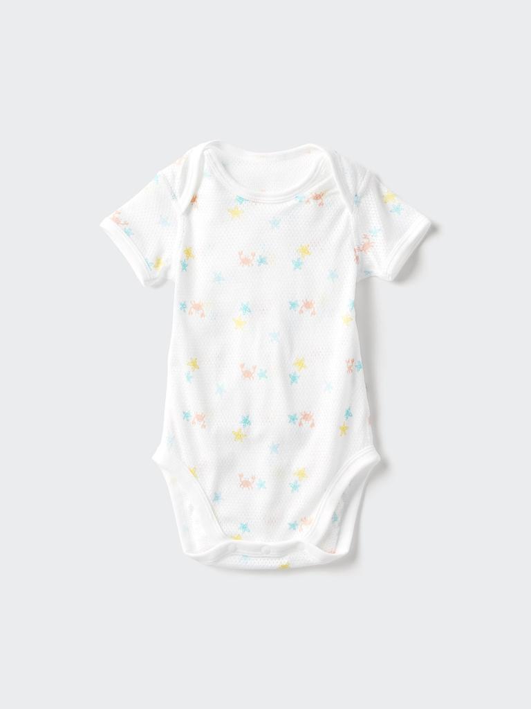 Uniqlo Японский хлопковый сетчатый боди