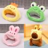 Cartoon CapIbara Keychain with Bee Rabbit Frog Bear Hat Plush Animals Toy  Birthday Gift