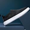 Designer New Shoes for Men Air Mesh Casual Shoes Summer Breathable Flat Skateboard Shoes Cool Black Slip-on Loafers