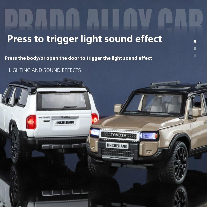 FAJC5 1:32 TOYOTA PRADO Land Cruiser Off Road Vehicle Metal Alloy Diecast Model Car Outdoor Display Collectibles Decorative Gift Boy