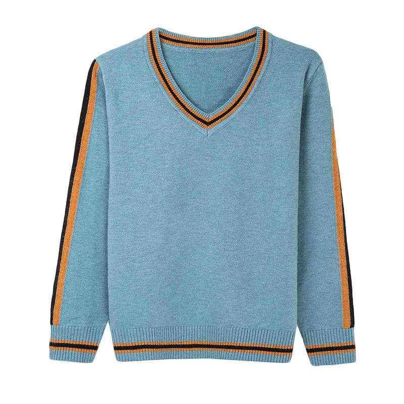 Women's V-Neck Knit Top Spring Autumn & Winter Sweater Loose Versatile Slim-Fit Elegant Base Layer