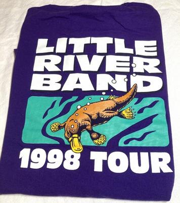 Унисекс Фиолетовая Футболка Хлопковая Футболка Концертный Тур Little River Band Все Размеры UU345