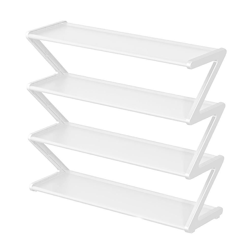 4 Tier Stainless Steel Shoe Rack Organizer, Independent Shoe Cabinet With Steel Pipe Multi-Functional Entrance Shoe Cabinet Corridor Shoe Cabinet