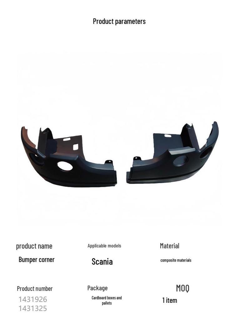 Угол бампера грузовика Scania 1431926/1431325