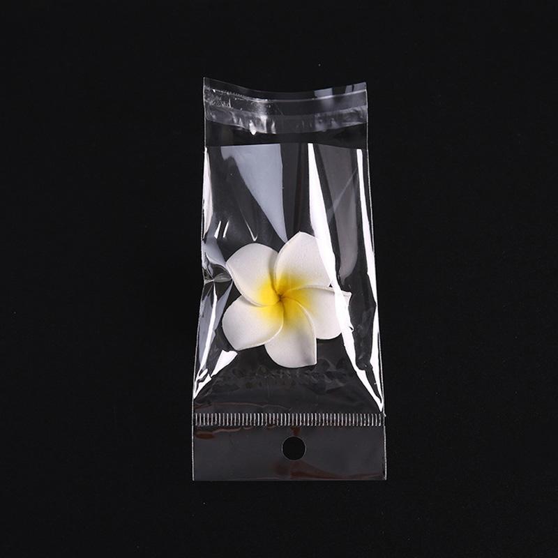 100pcs Jewelry Packaging Packaging Bags OPP Pack Bag Transparent Plastic Self Adhesive Storage Bag