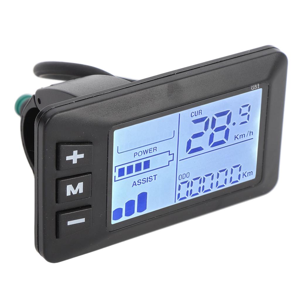 Electric Bike LCD Display Control Panel Bicycle Speedometer Electric Scooter LCD Panel with 5 Pin Connector for