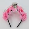 Halloween Decor Skull Head Headband Exaggerated Gothic Flower Hairband  Girls/Children