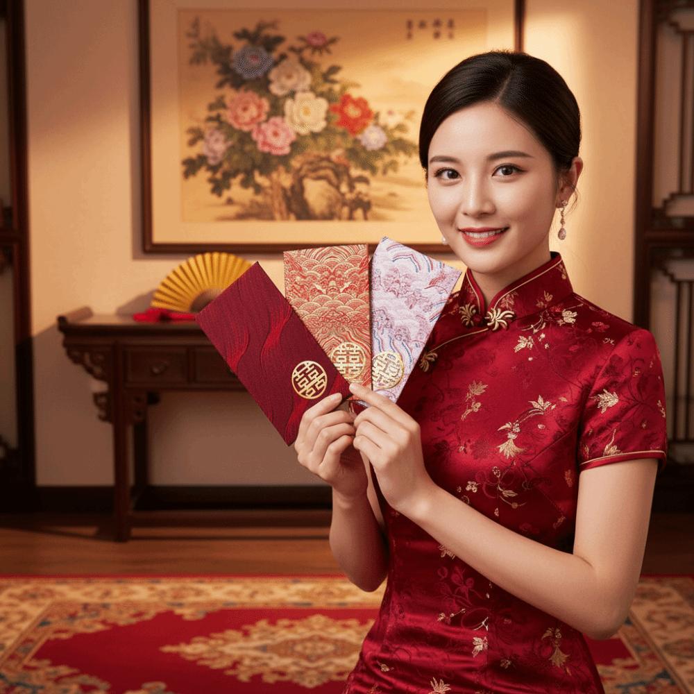 Big Capacity Wedding Red Envelope Traditional Lucky Money Bag Red Pocket Box  Chinese New Year