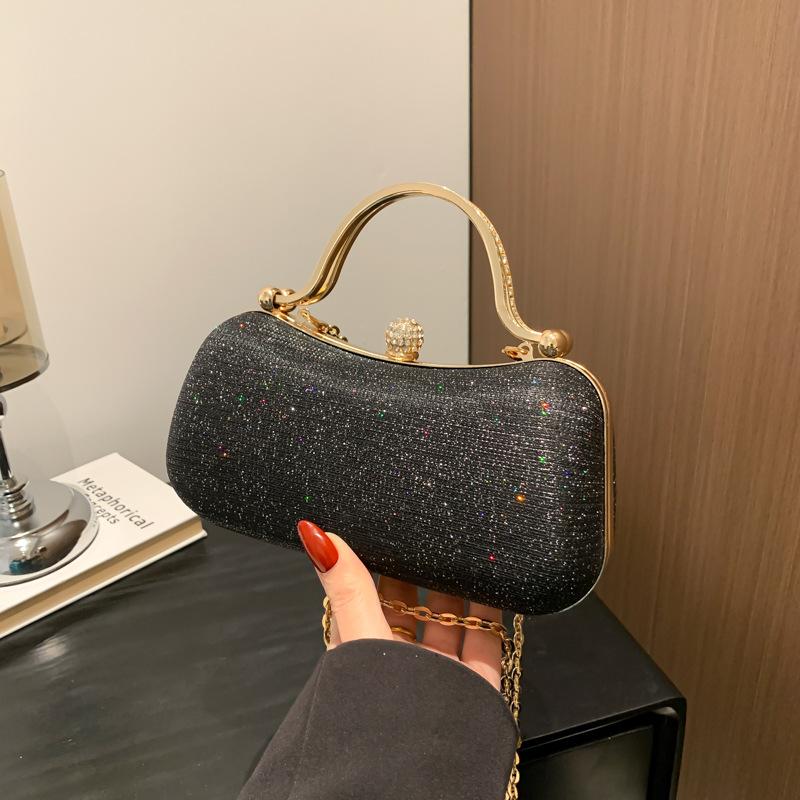 Модная женская сумка в корейском стиле, маленькая сумка через плечо с цепочкой, блестящая сумка через плечо для девочек