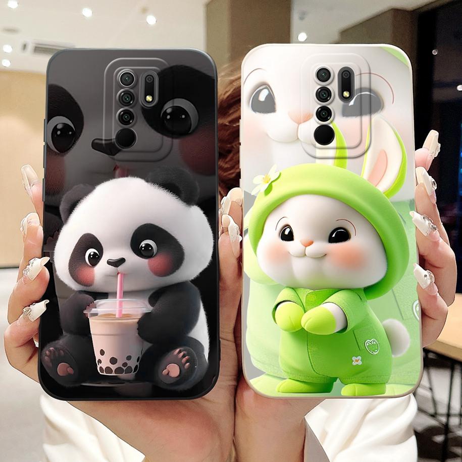 Чехол для Xiaomi Redmi 9 Милый Мультяшный Пингвин Кролик Мягкий Жидкий Силикон Ударопрочный Чехол для Xiaomi Redmi 9 Prime Redmi9 Fundas