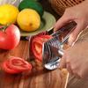 Кухонные гаджеты Удобный держатель для лука из нержавеющей стали Слайсер для картофеля, помидоров Резак для овощей и фруктов Безопасные инструменты для приготовления пищи KTY