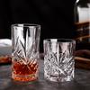 330ml/350ml Carved Whiskey Glass Transparent Wine Glass High End Foreign Wine Glass Exquisite Juice Beverage Mugs Water Bottle