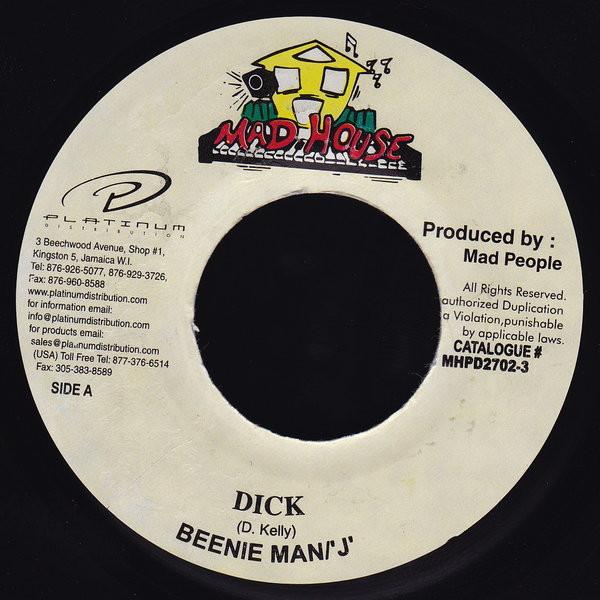 7-дюймовая пластинка BEENIE MAN J Dick MHPD27023 Mad House 2003 Ямайка Регги Ска Даб Б/у