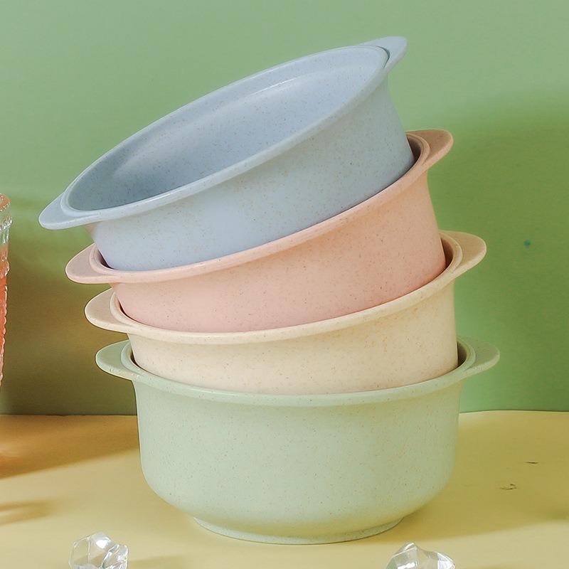 Wheat Fiber Non-stick Pan, Frying Pan, Pancake Pan, Snow Flat Frying Pan, Steaming and Boiling Milk, Breakfast Cereal Pan with Lid Set