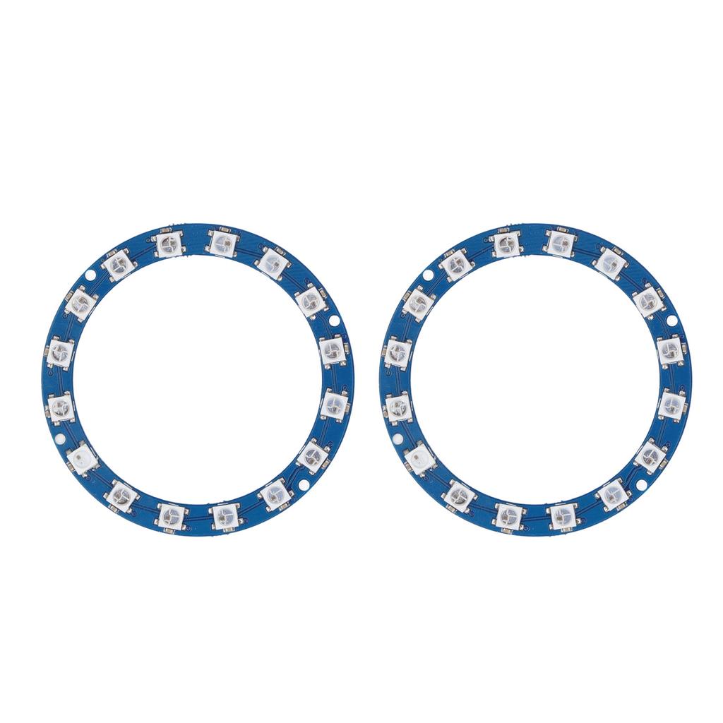 2 шт. RGB светодиодное кольцо 16 бит интеллектуальное полноцветное яркое 5 В цифровой порт WS2812B 5050