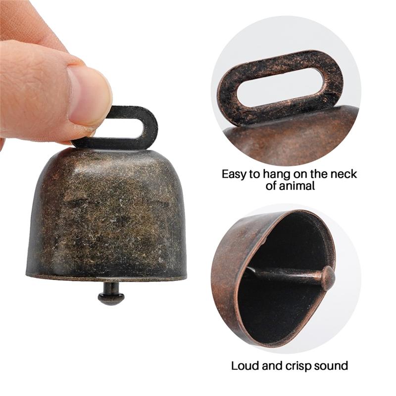 Cats Dogs Pets Copper Bells Decoration Loud Crisp Sound Metal Iron Bells Hanger Spread Farther For Cows Horses Sheep B