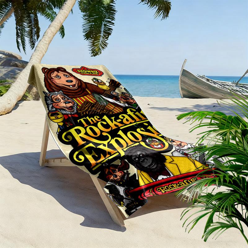 Petrifying Blast 2D Flat Print Beach Towel, Large Soft Quick Dry Towel for Beach Camping SwimmingXSTJ0915489