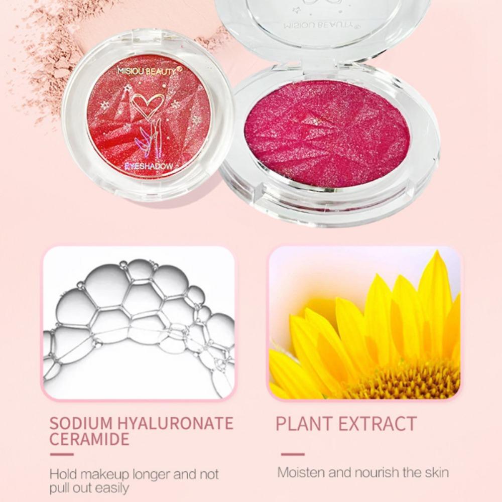 Misiou Beauty Eye Shadow New Products Pearl Light Fine Flash Earth Color Than Heart Carved Halloween Monochrome Blush Disk