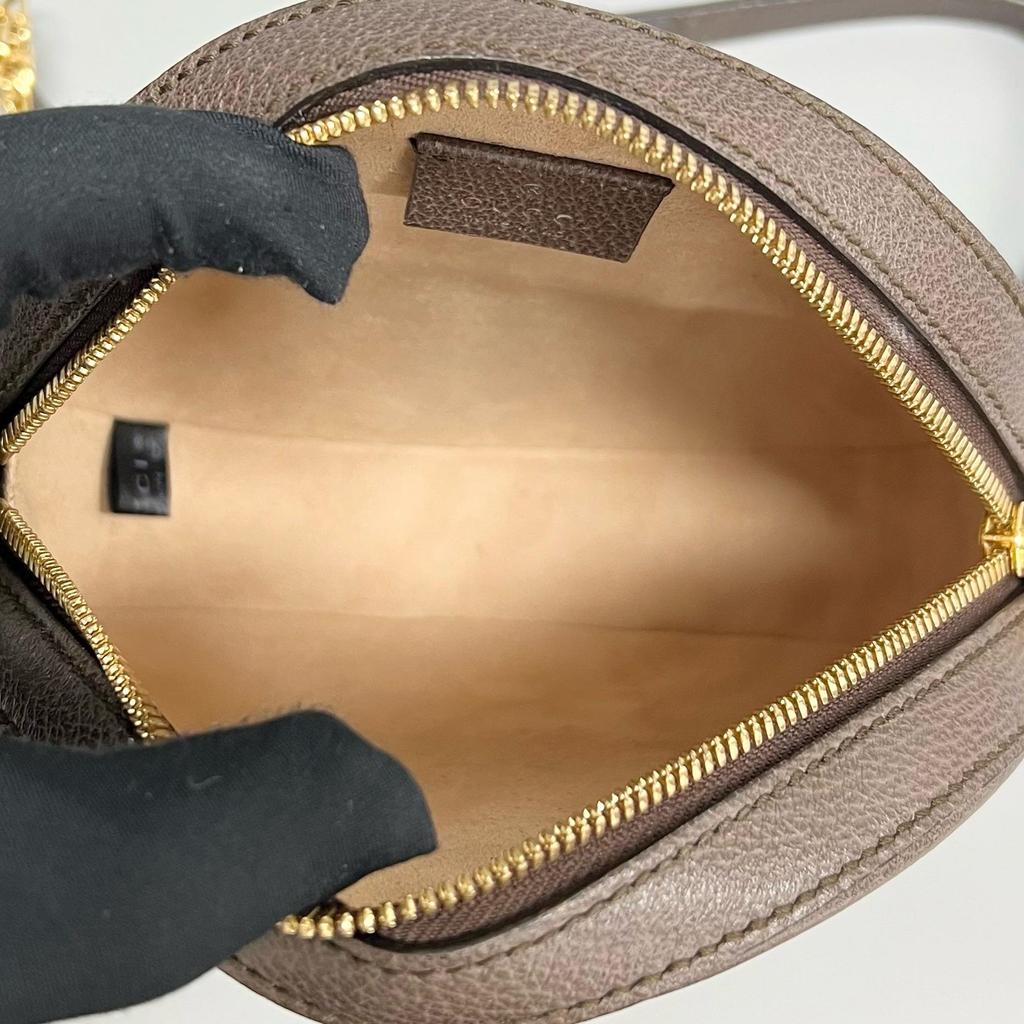 [Pre-Owned] Gucci Ophidia GG Mini Round Bag 'Beige' - Very Good #BSZN03