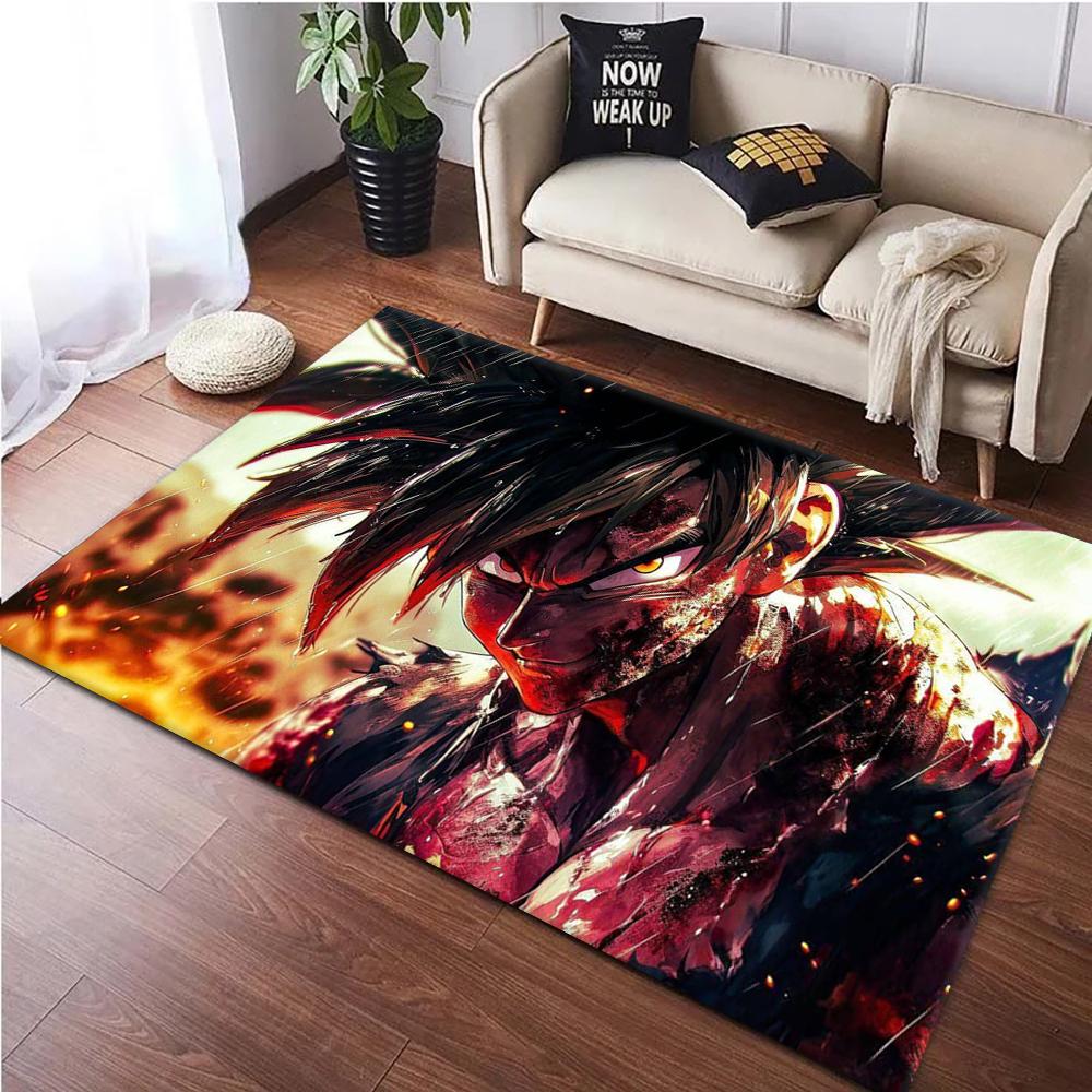 D-Dragon Ball Z Goku and Vegeta Japan Anime Carpet Rug for Living Room Art Decor Sofa Home Kids Game Area Rug Non-slip Floor Mat