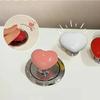 Heart Shape Toilet Presser Love Toilet Press Button Bathroom Water Tank Buttons Push Switch Bathing Room Decor Nail Protector