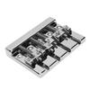4 String Bass Bridge Fit for HiMass Zinc Alloy Rich Tone 0.75 Inch String Spacing Bass Bridge Replacement