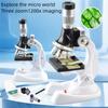 1200X Monocular Optical Microscope LED School Children Science Experimental Biology Teaching Microscope
